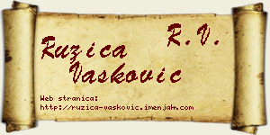 Ružica Vasković vizit kartica